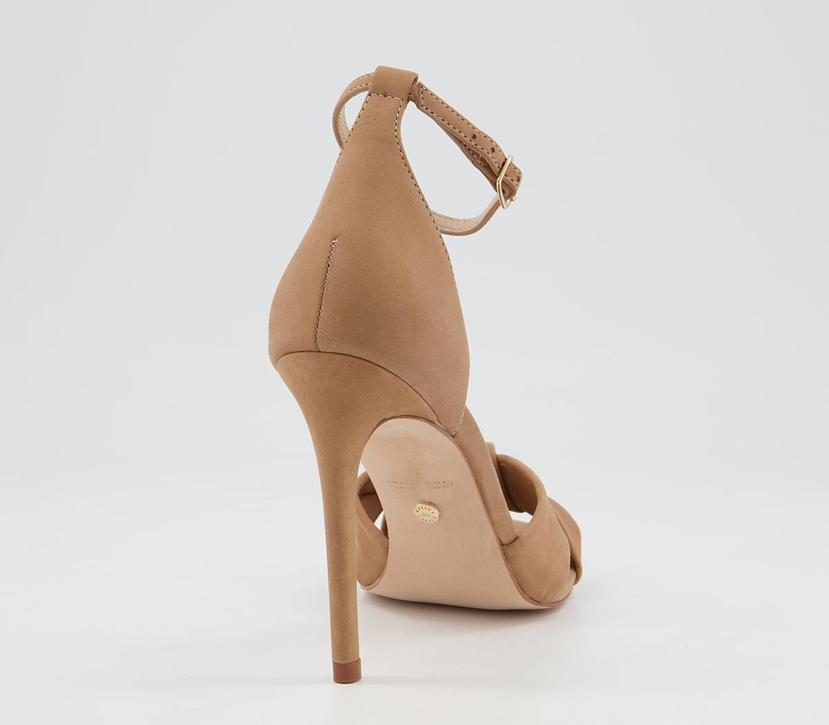 Office Hacker Twist Vamp Stiletto Heeled Sandals Office Hacker Twist Vamp Stiletto Heeled Sandals Nude Nubuck