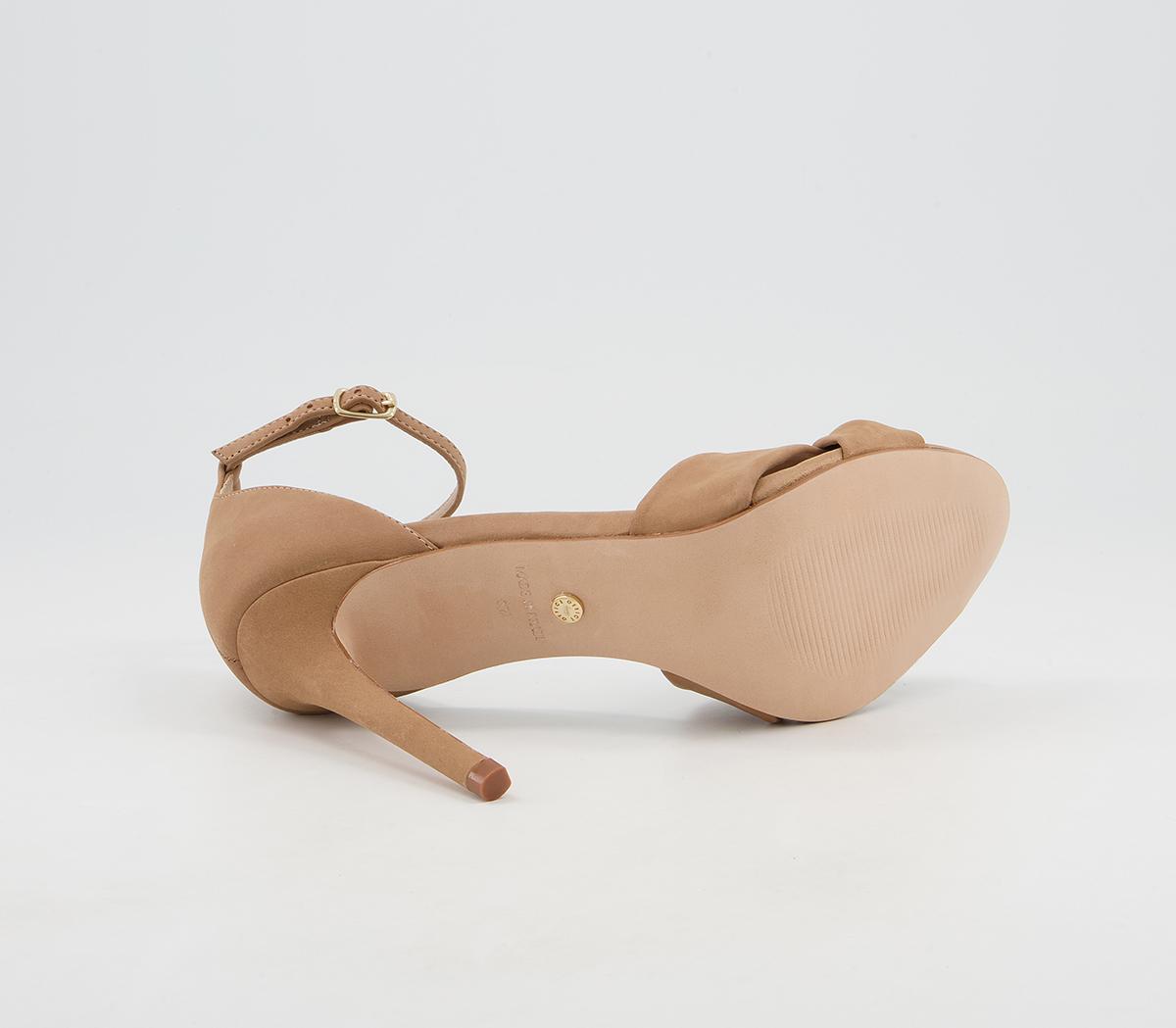 Office Hacker Twist Vamp Stiletto Heeled Sandals Office Hacker Twist Vamp Stiletto Heeled Sandals Nude Nubuck