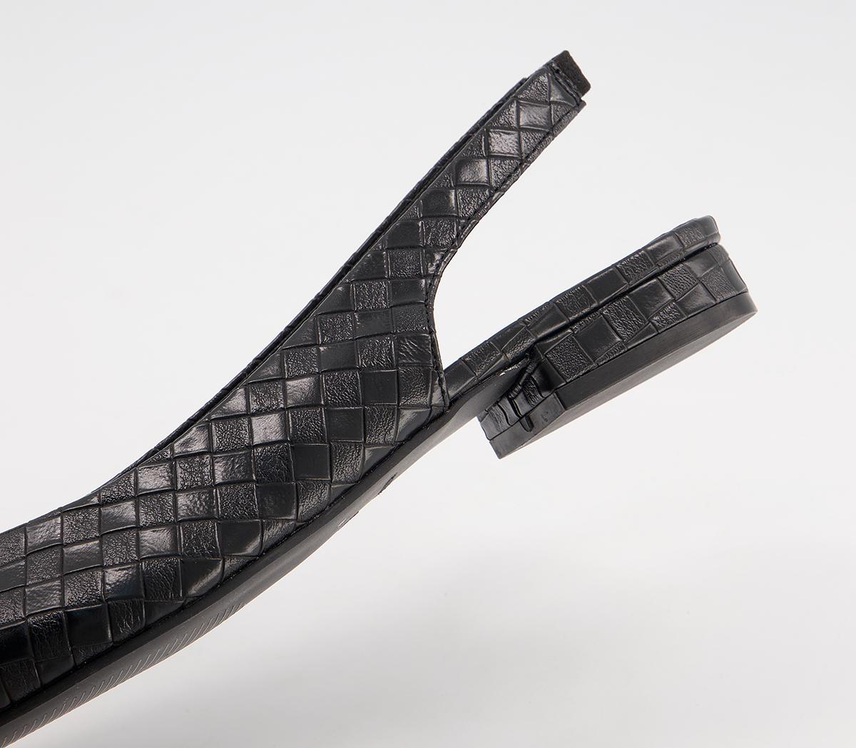 Office Fairyland Slingback Pointed Flats Office Fairyland Slingback Pointed Flats Black Weave