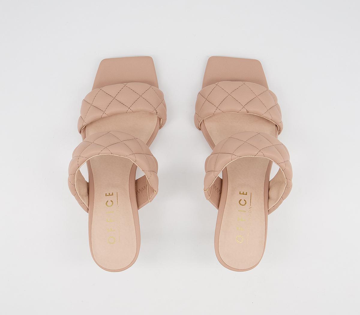 quilted mules nude