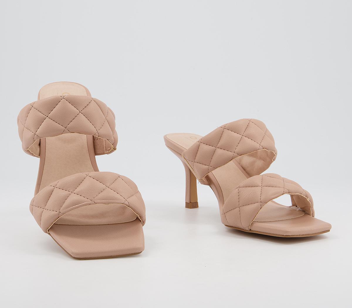 quilted mules nude