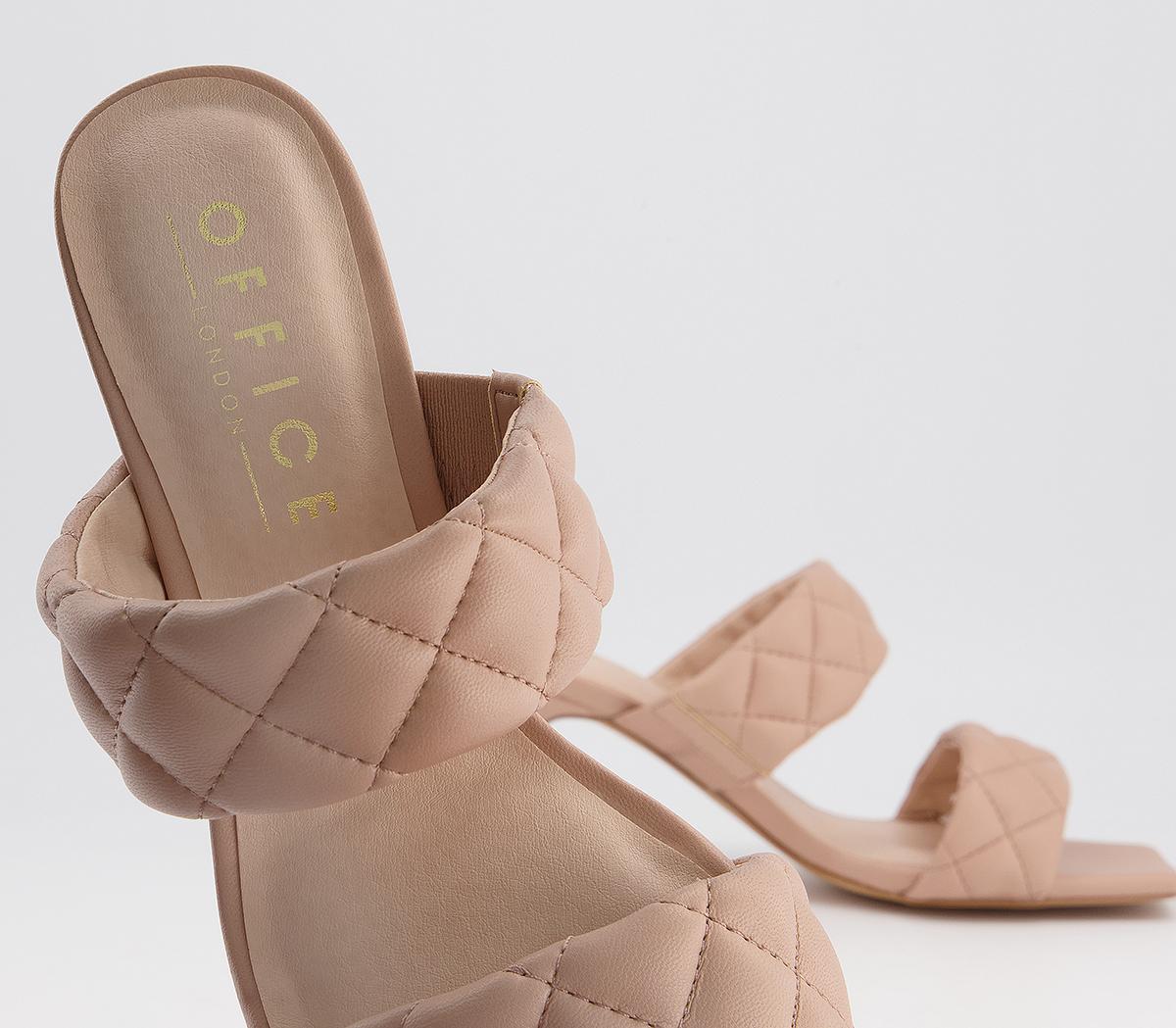 quilted mules nude