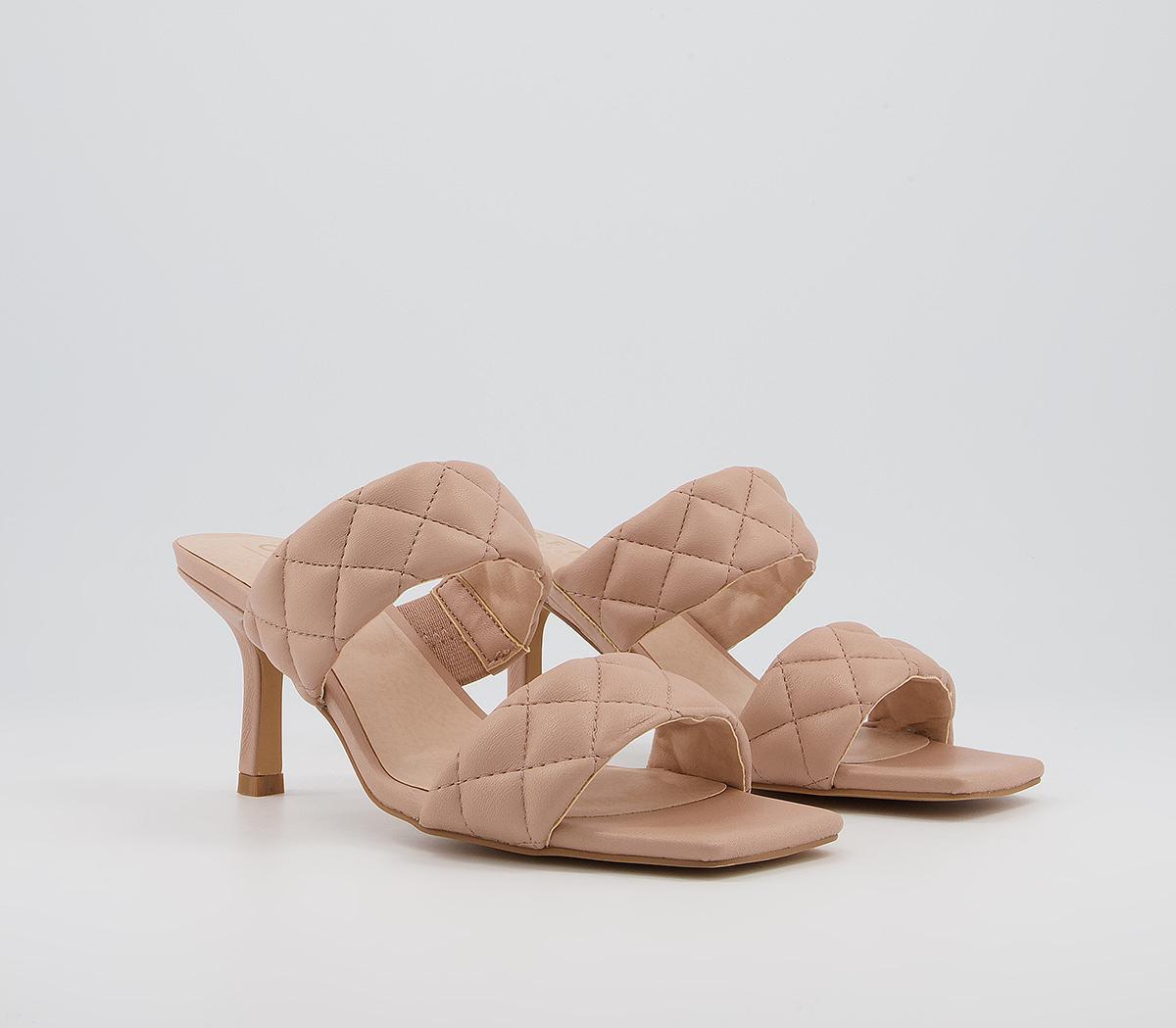 quilted mules nude