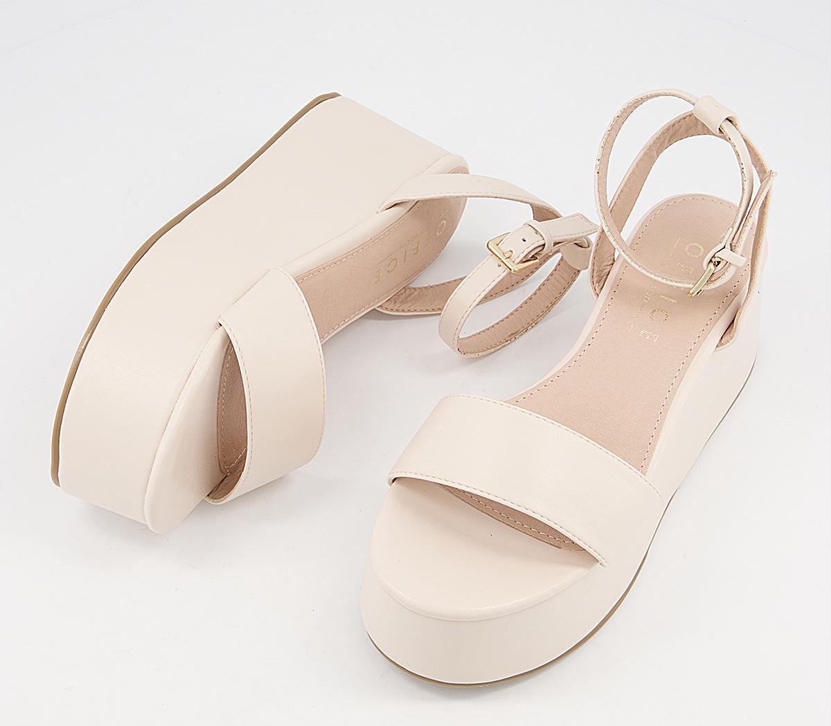 Office Miri Two Part Wedges Office Miri Two Part Wedges Off White