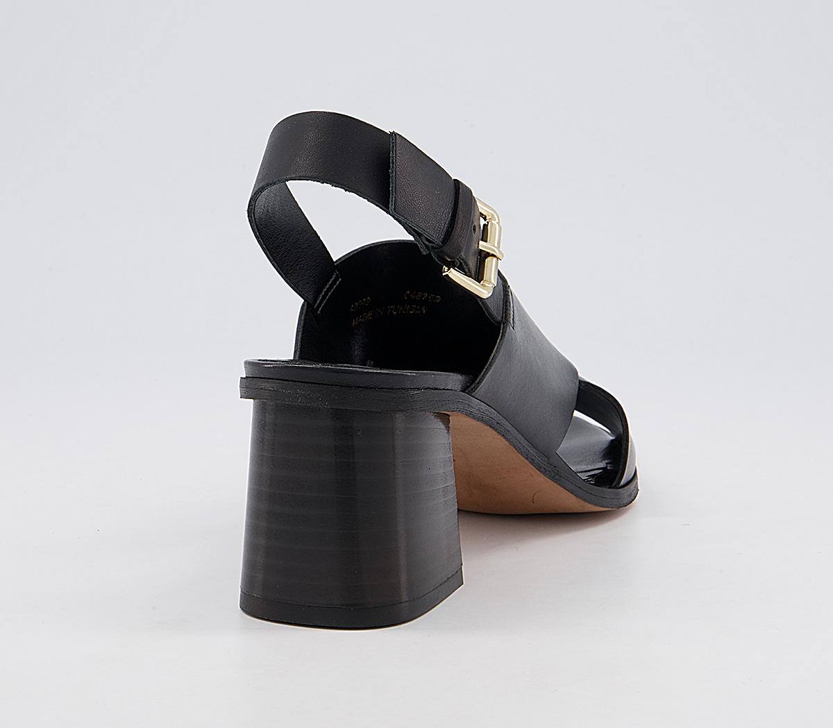 OFFICEMoldova Coverage SandalsBlack Leather