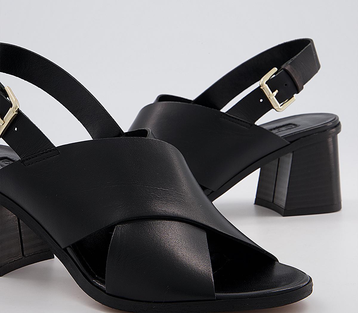 OFFICEMoldova Coverage SandalsBlack Leather