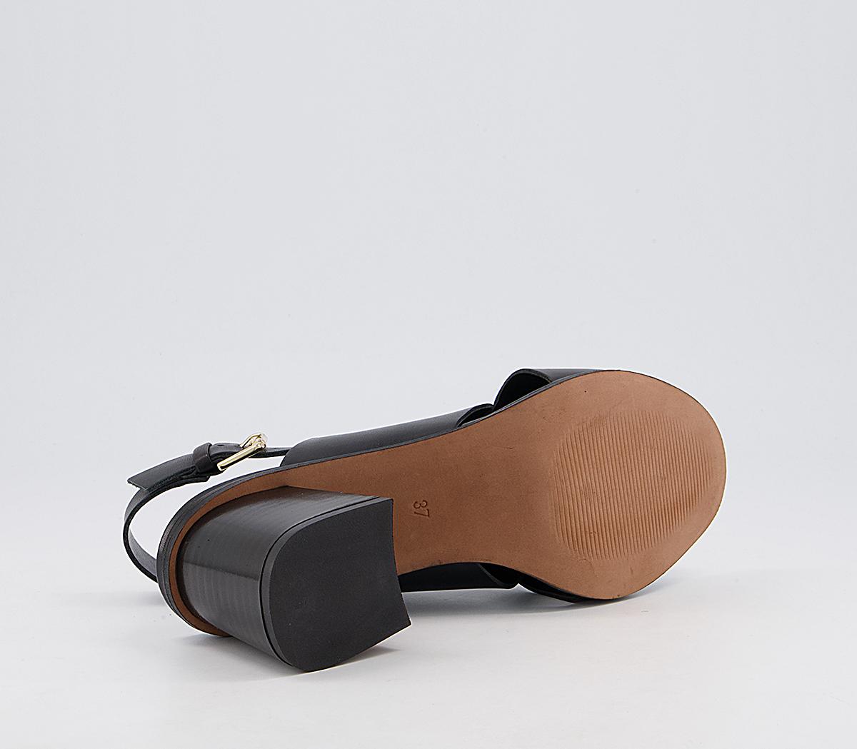 OFFICEMoldova Coverage SandalsBlack Leather