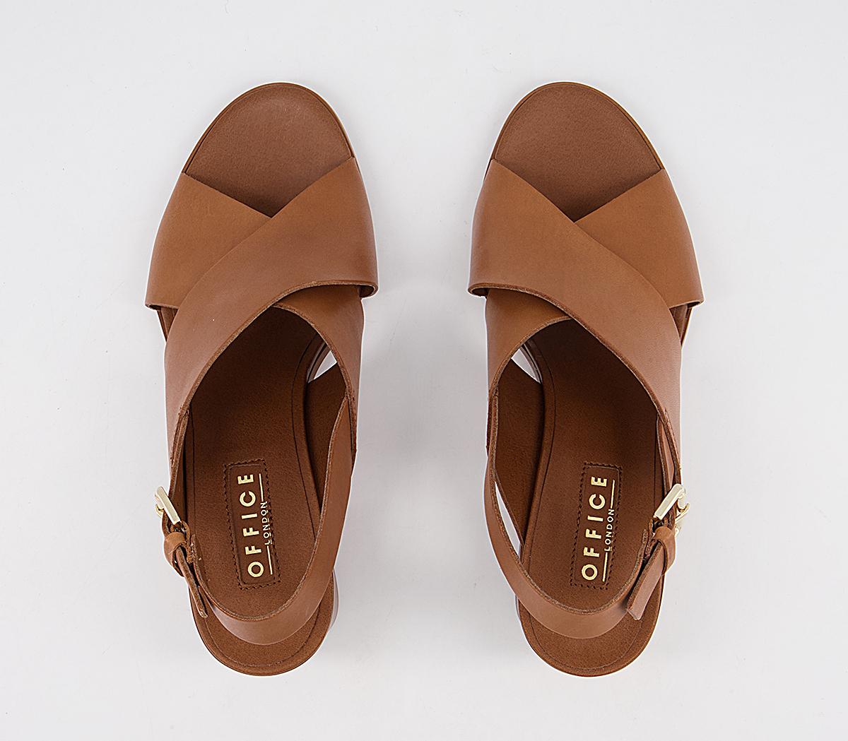 OFFICEMoldova Coverage SandalsTan Leather
