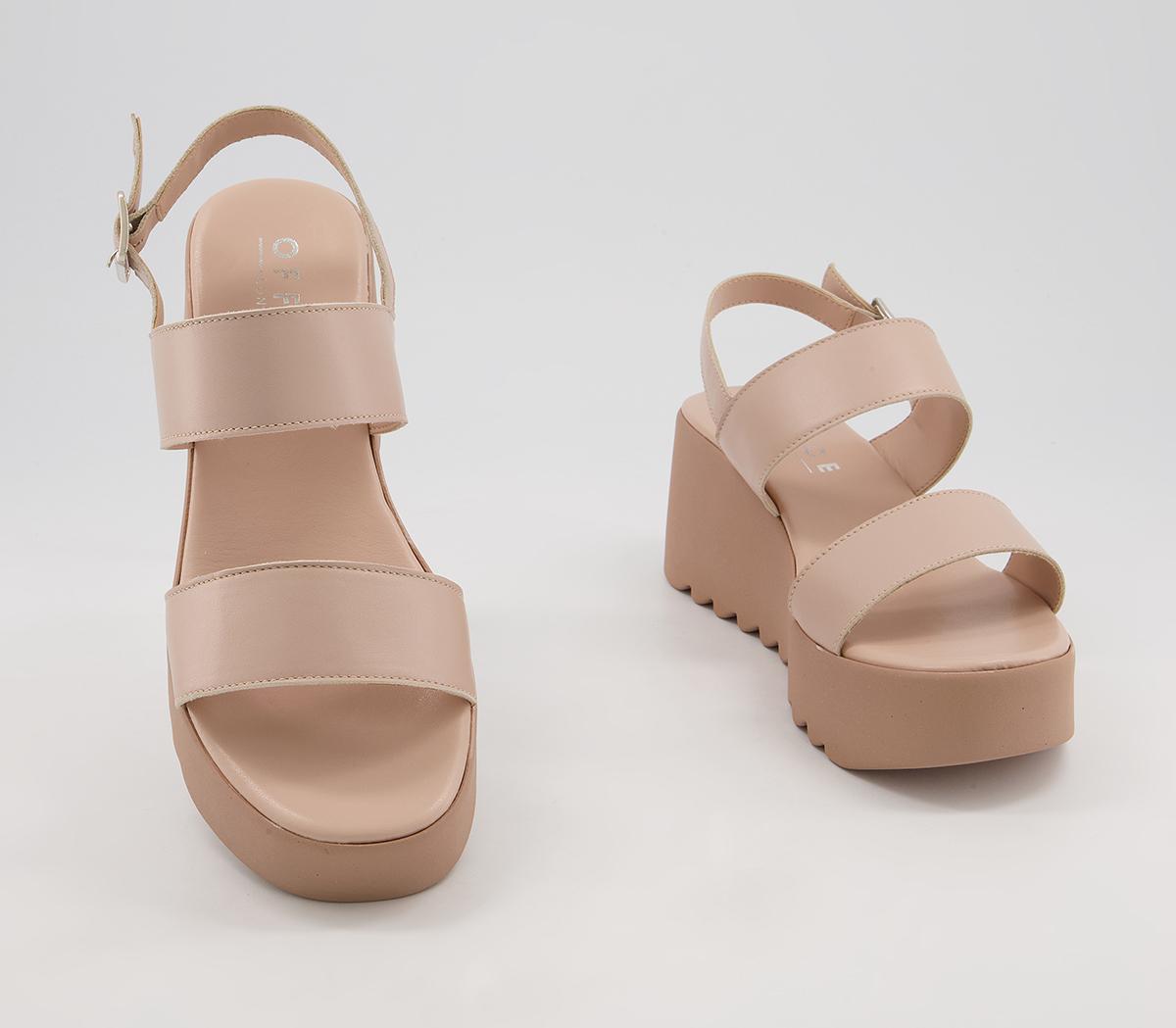 two part wedge sandals