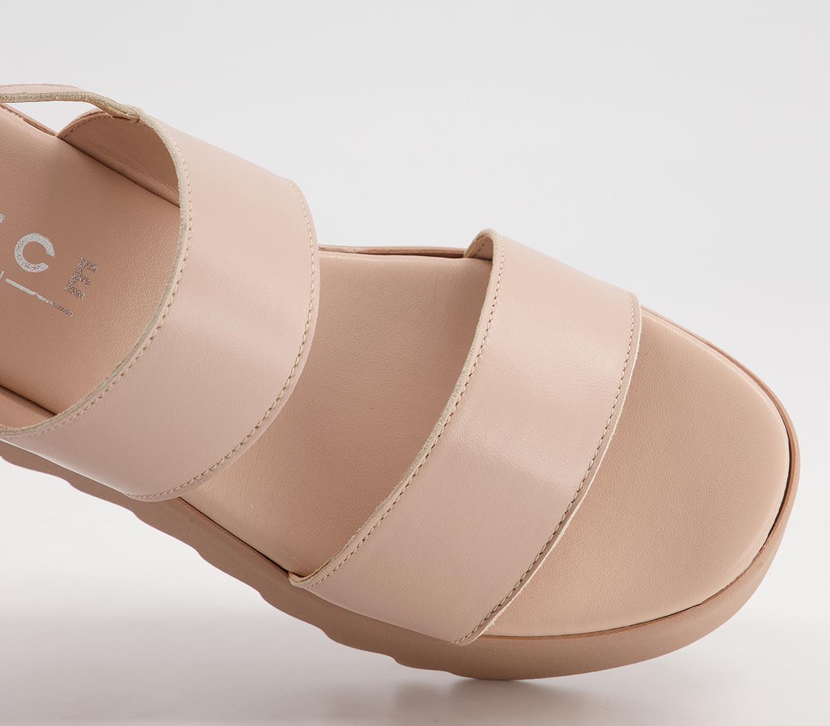 two part wedge sandals