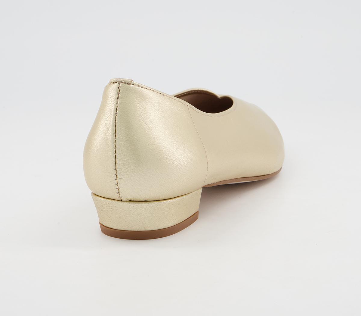 Office Farren Almond Toe Soft Pumps Office Farren Almond Toe Soft Pumps Gold Leather