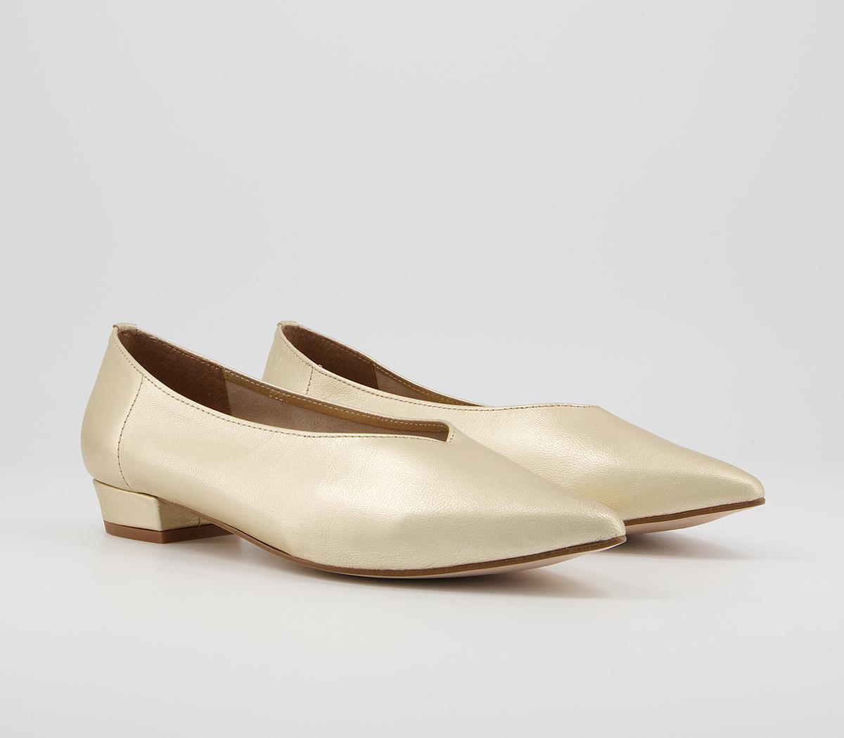 Office Farren Almond Toe Soft Pumps Office Farren Almond Toe Soft Pumps Gold Leather
