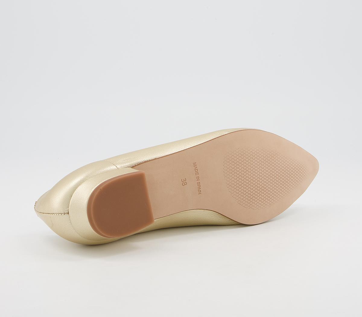 Office Farren Almond Toe Soft Pumps Office Farren Almond Toe Soft Pumps Gold Leather