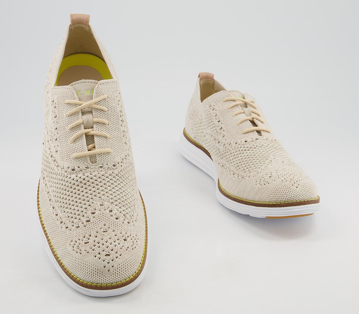 Cole Haan Original Grand Stitchlite Oxford Shoes Cole Haan Original Grand Stitchlite Oxford Shoes Cement Twisted Knit Optic White