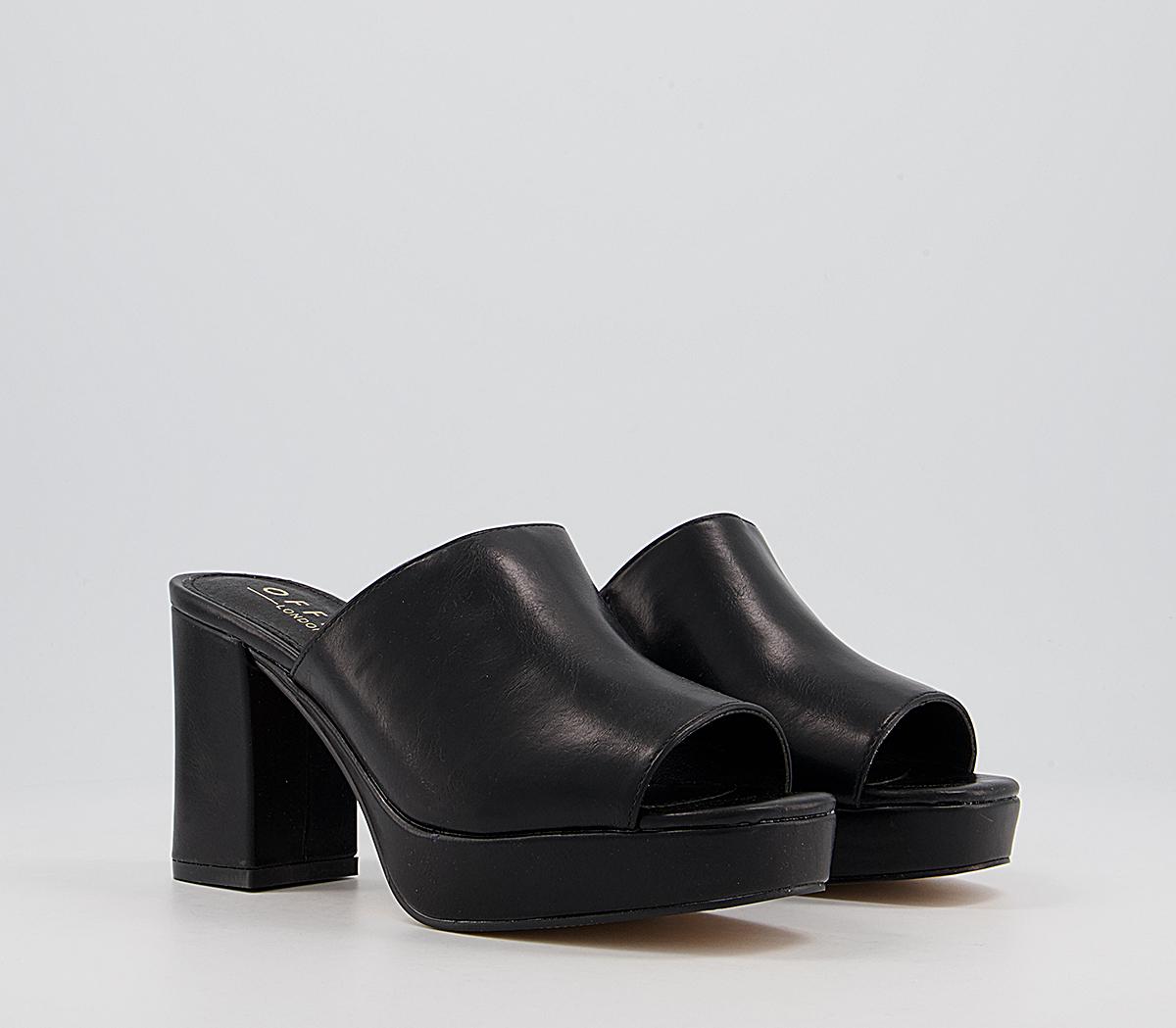 OFFICE Hagen Mule Platform Heels Black - High Heels