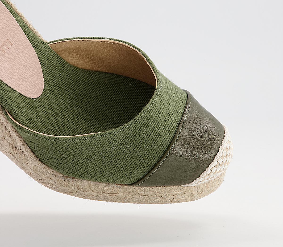 OFFICE Marseille Espadrilles Fatigue Canvas Mid Heels