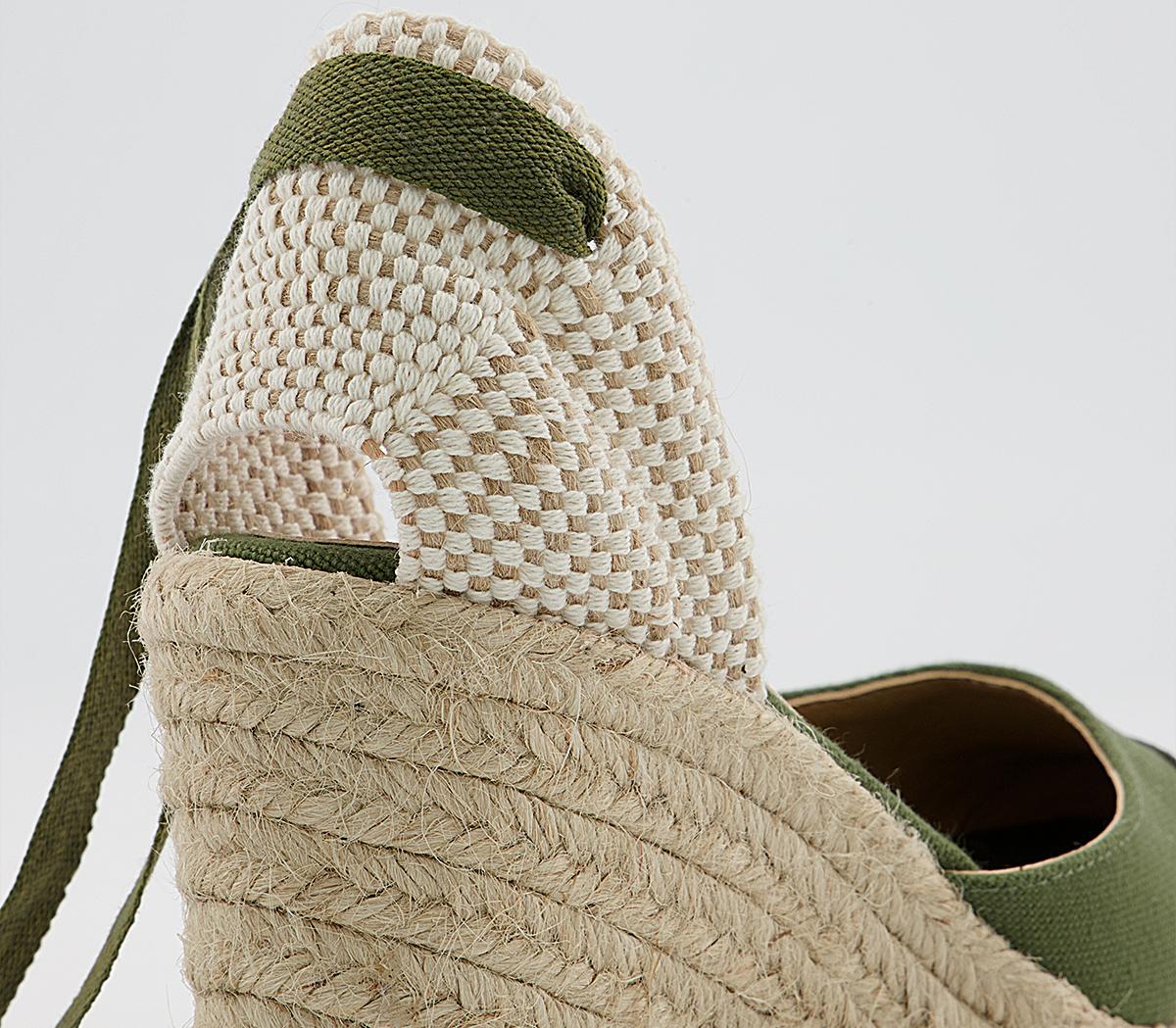 OFFICE Marseille Espadrilles Fatigue Canvas Mid Heels