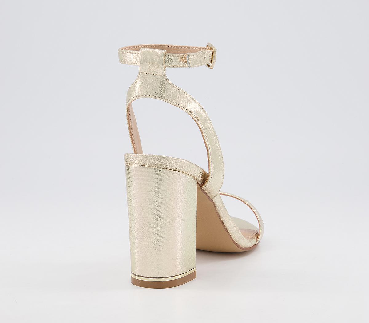 OFFICEHoneysuckle Two Part Block Heeled High SandalsGold