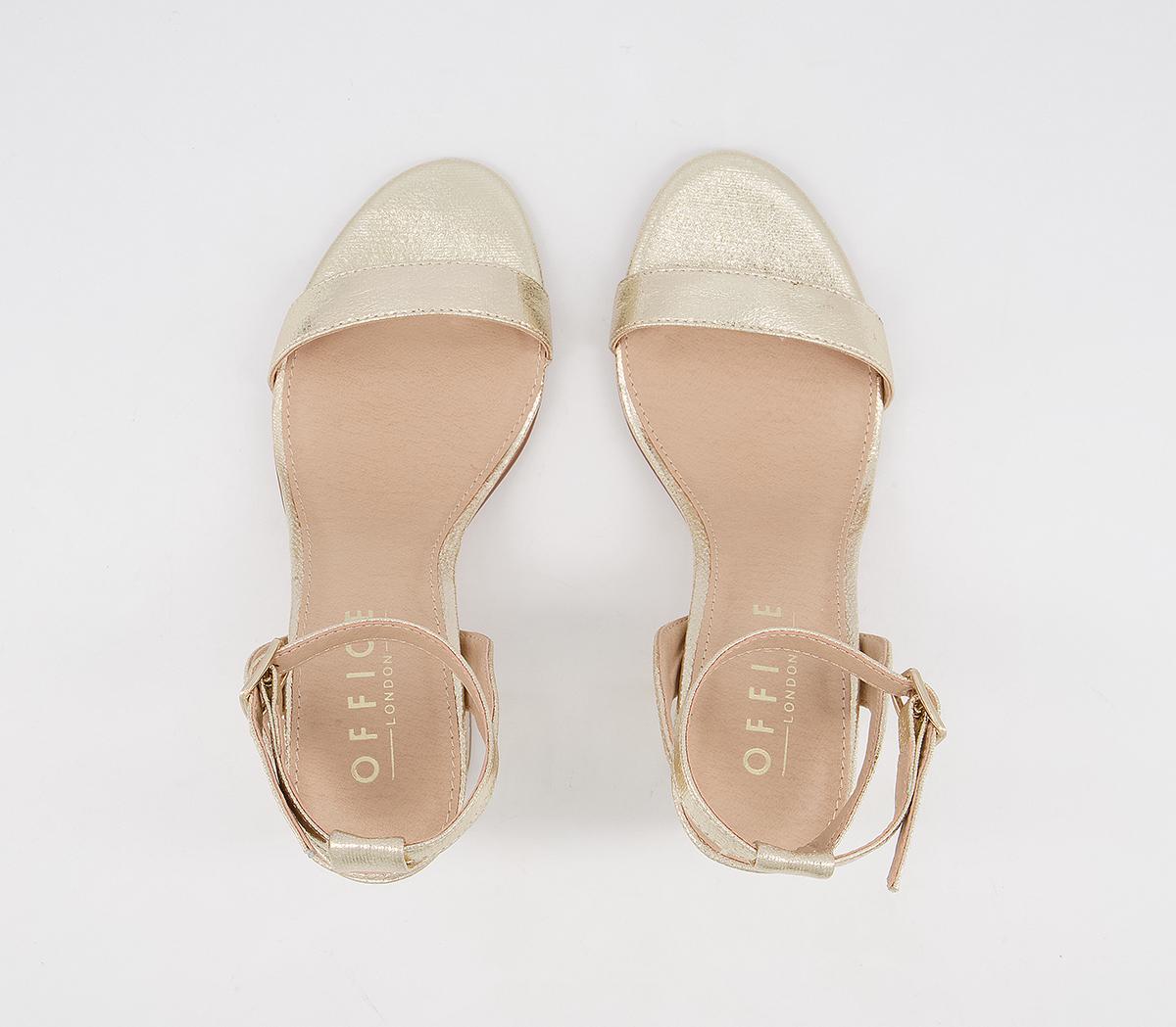 OFFICEHoneysuckle Two Part Block Heeled High SandalsGold