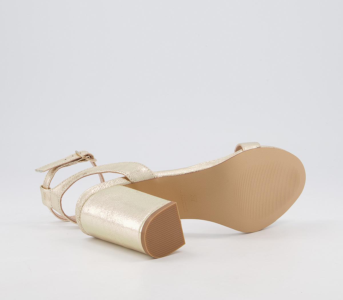 OFFICEHoneysuckle Two Part Block Heeled High SandalsGold
