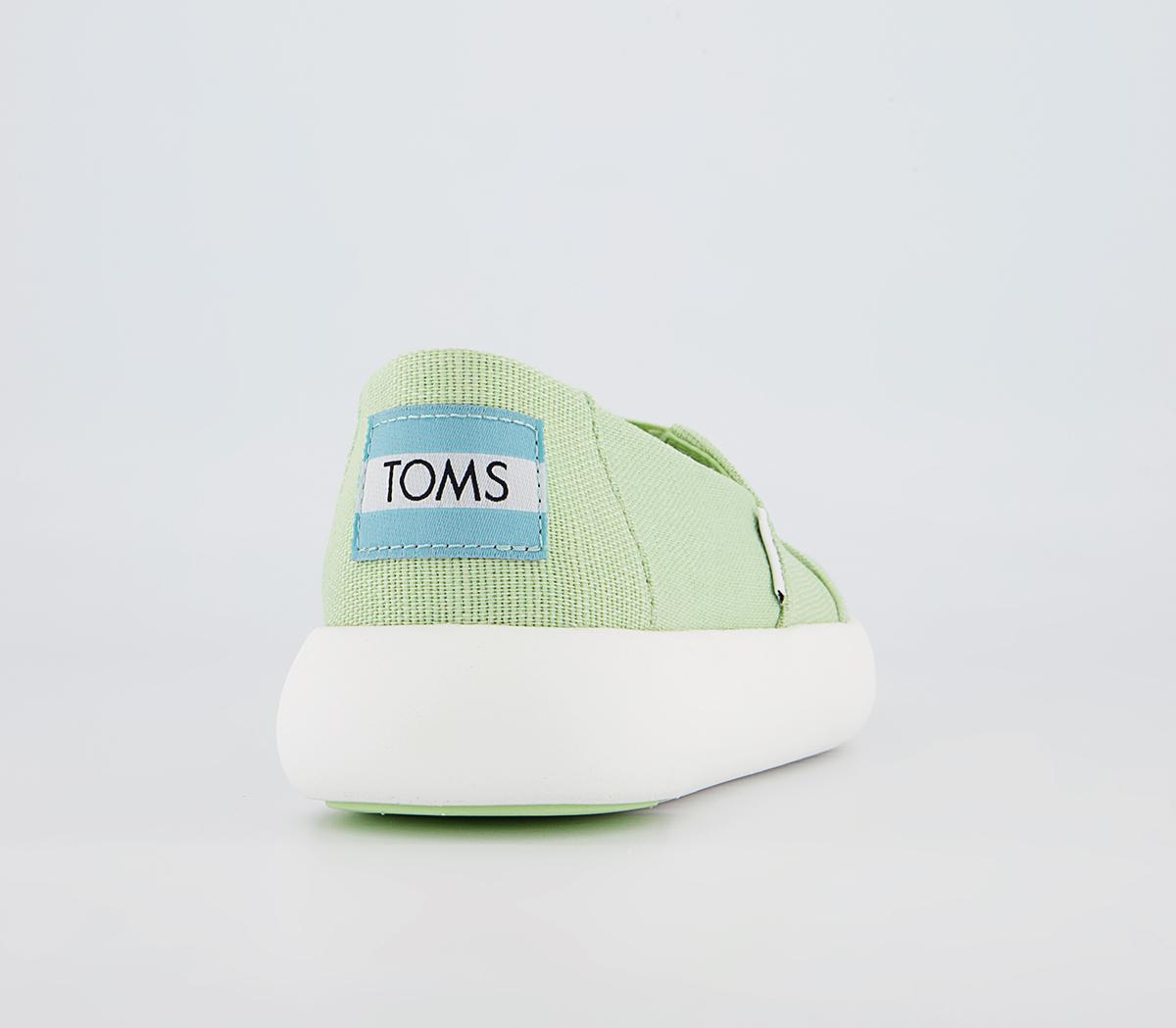 TOMS Alpargata Mallow Slip Ons TOMS Alpargata Mallow Slip Ons Pistachio Green