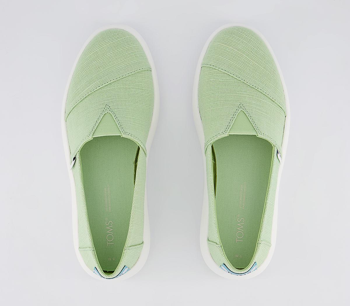TOMS Alpargata Mallow Slip Ons TOMS Alpargata Mallow Slip Ons Pistachio Green