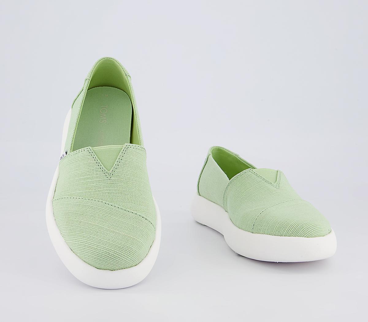 TOMS Alpargata Mallow Slip Ons TOMS Alpargata Mallow Slip Ons Pistachio Green