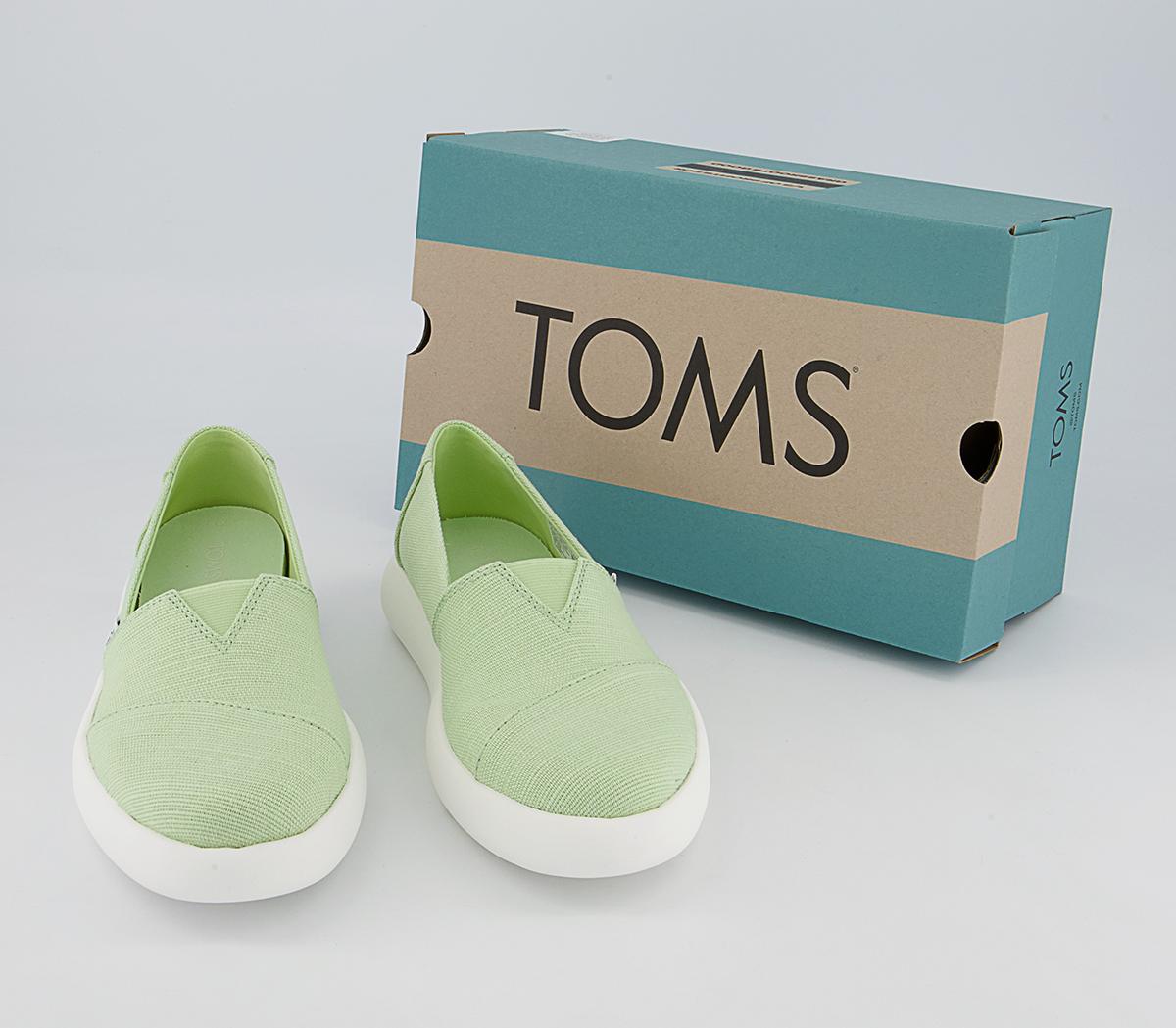 TOMS Alpargata Mallow Slip Ons TOMS Alpargata Mallow Slip Ons Pistachio Green