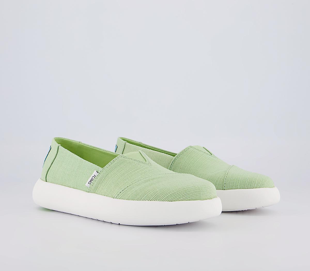 TOMS Alpargata Mallow Slip Ons TOMS Alpargata Mallow Slip Ons Pistachio Green