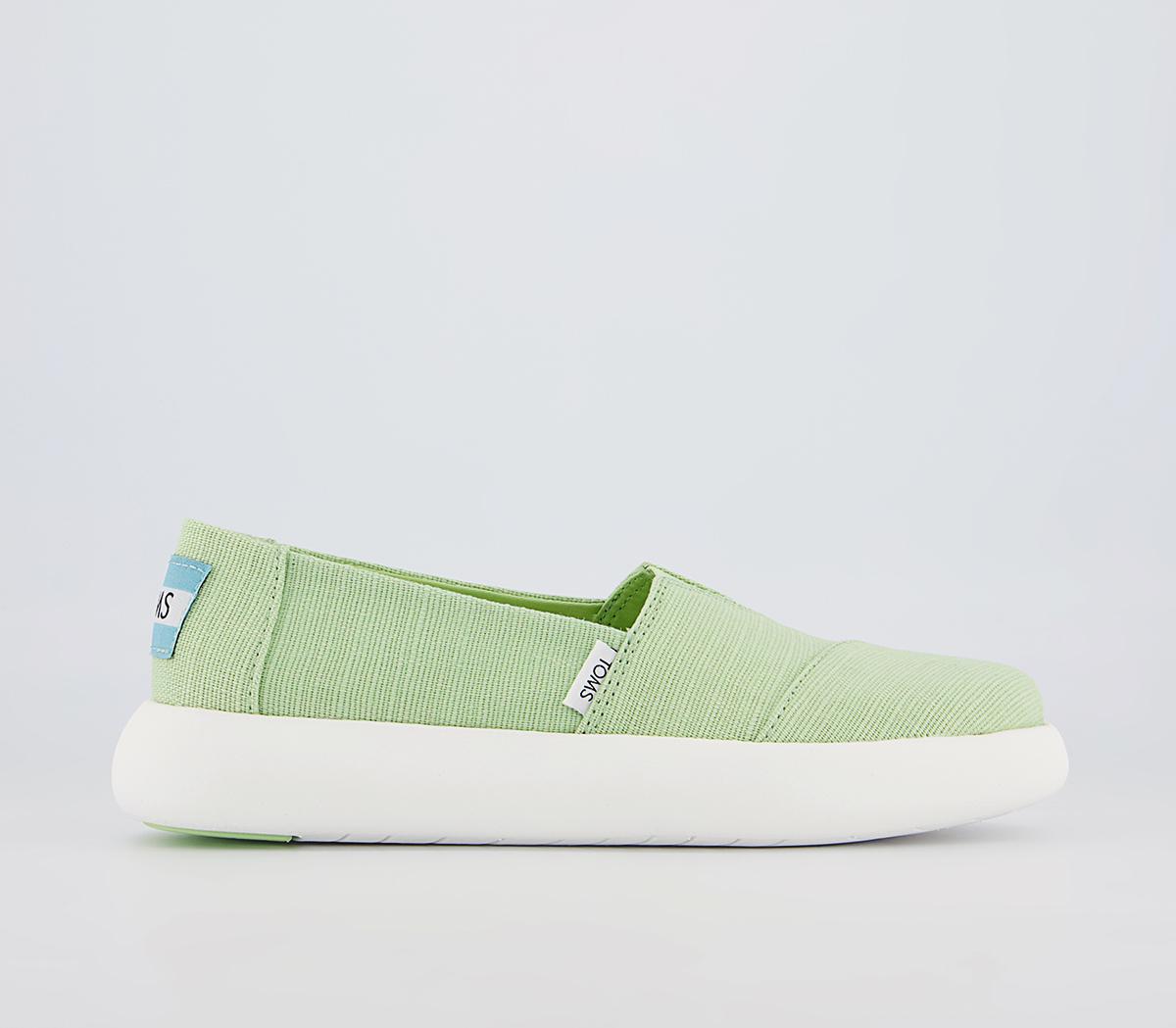 TOMS Alpargata Mallow Slip Ons TOMS Alpargata Mallow Slip Ons Pistachio Green