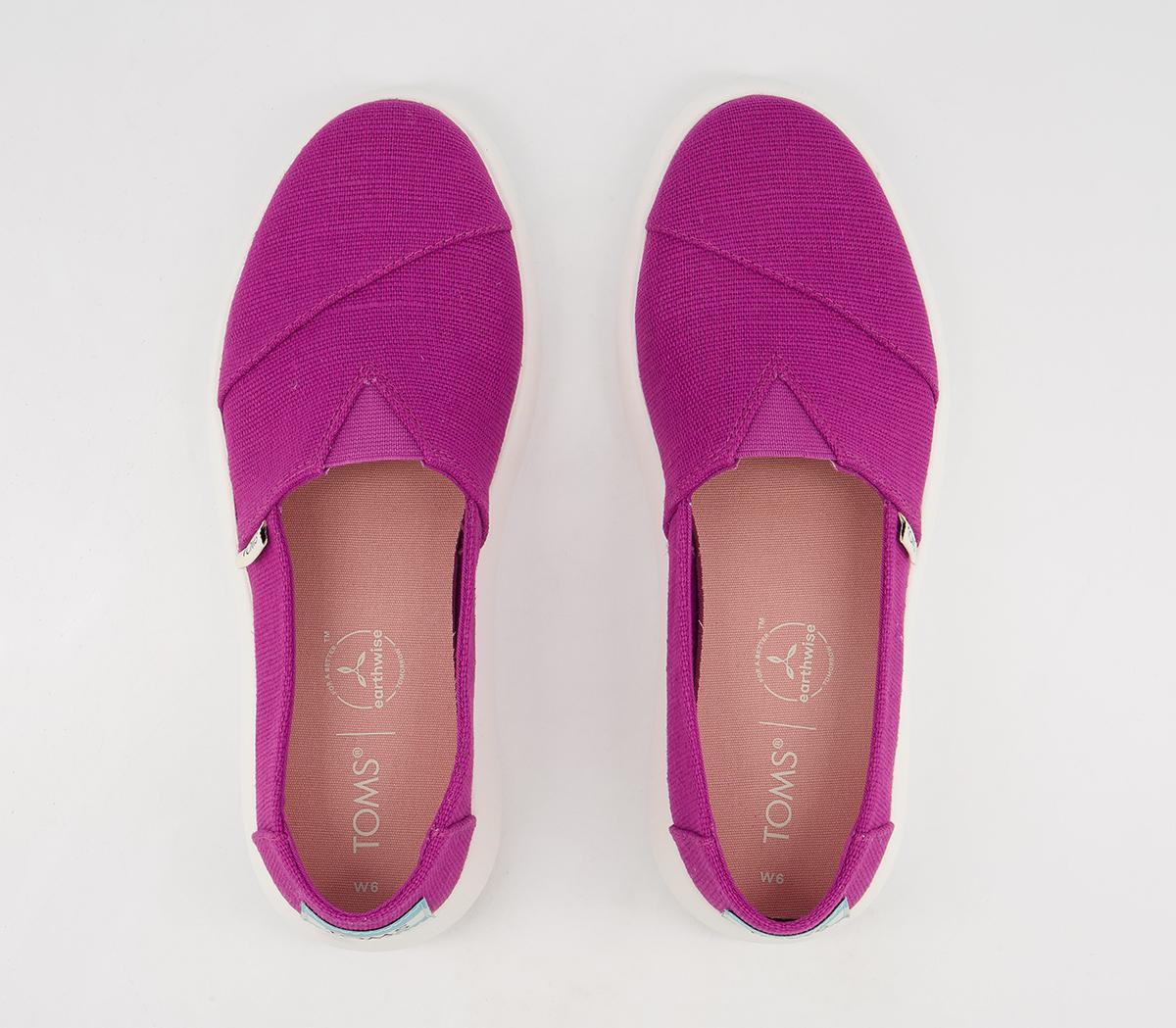 TOMS Alpargata Mallow Slip Ons TOMS Alpargata Mallow Slip Ons Fuchsia