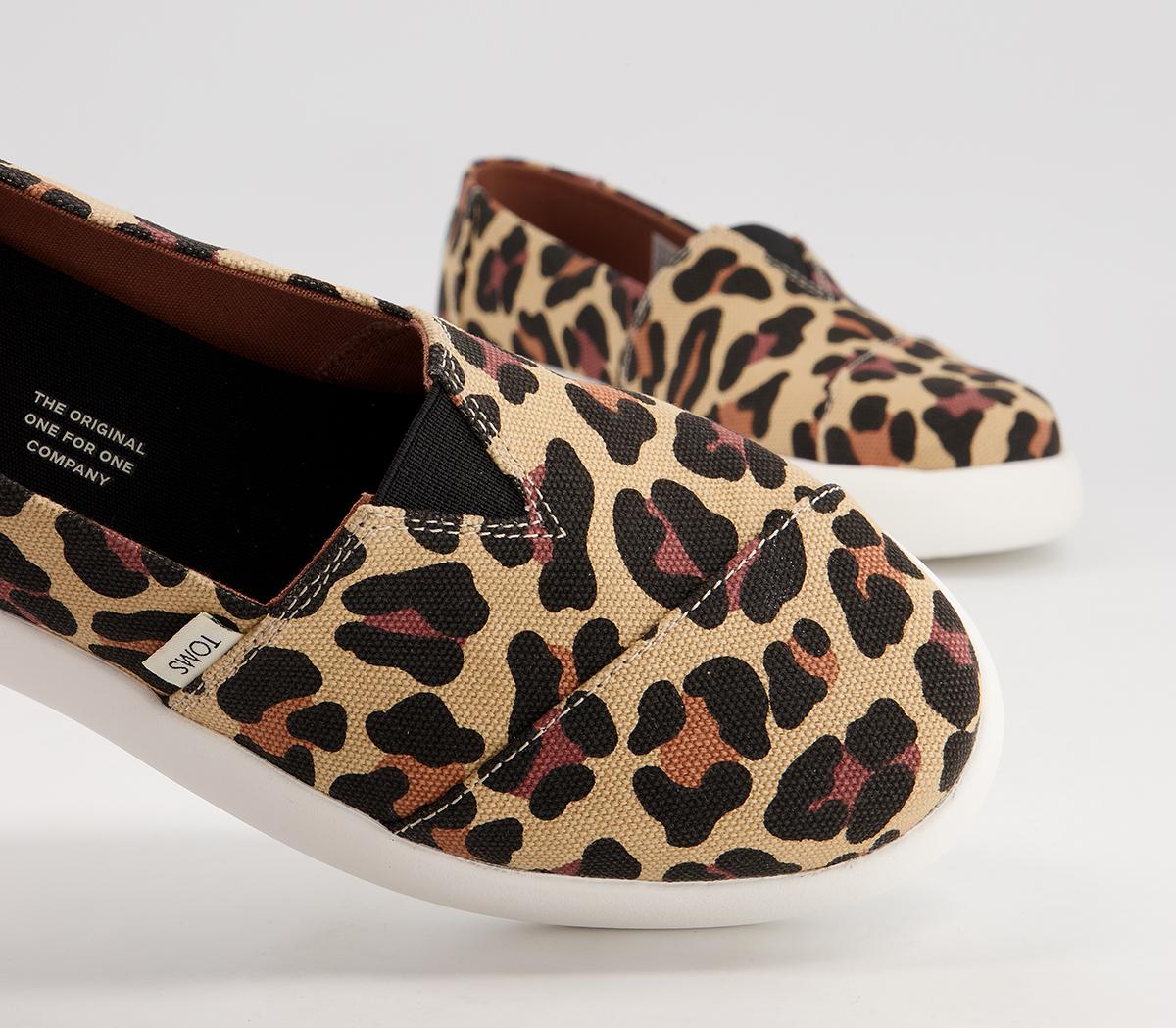 TOMS Alpargata Mallow Slip Ons Leopard - Flat Shoes for Women