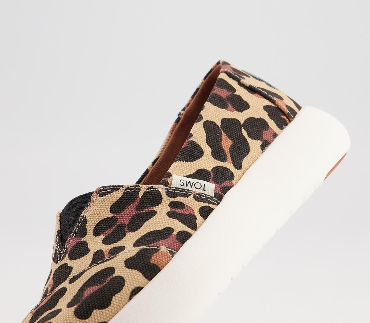 TOMS Alpargata Mallow Slip Ons TOMS Alpargata Mallow Slip Ons Leopard