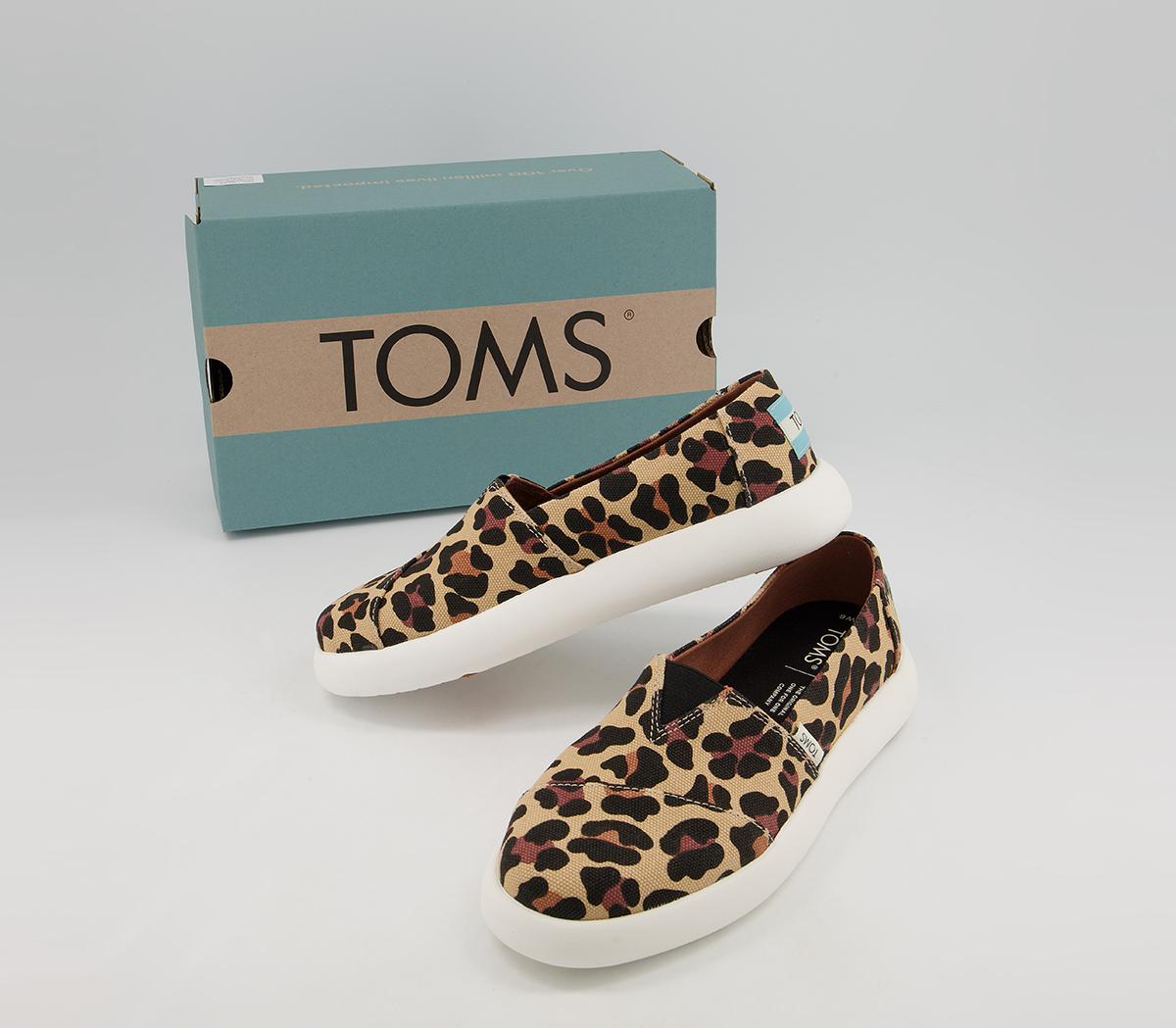 TOMS Alpargata Mallow Slip Ons TOMS Alpargata Mallow Slip Ons Leopard