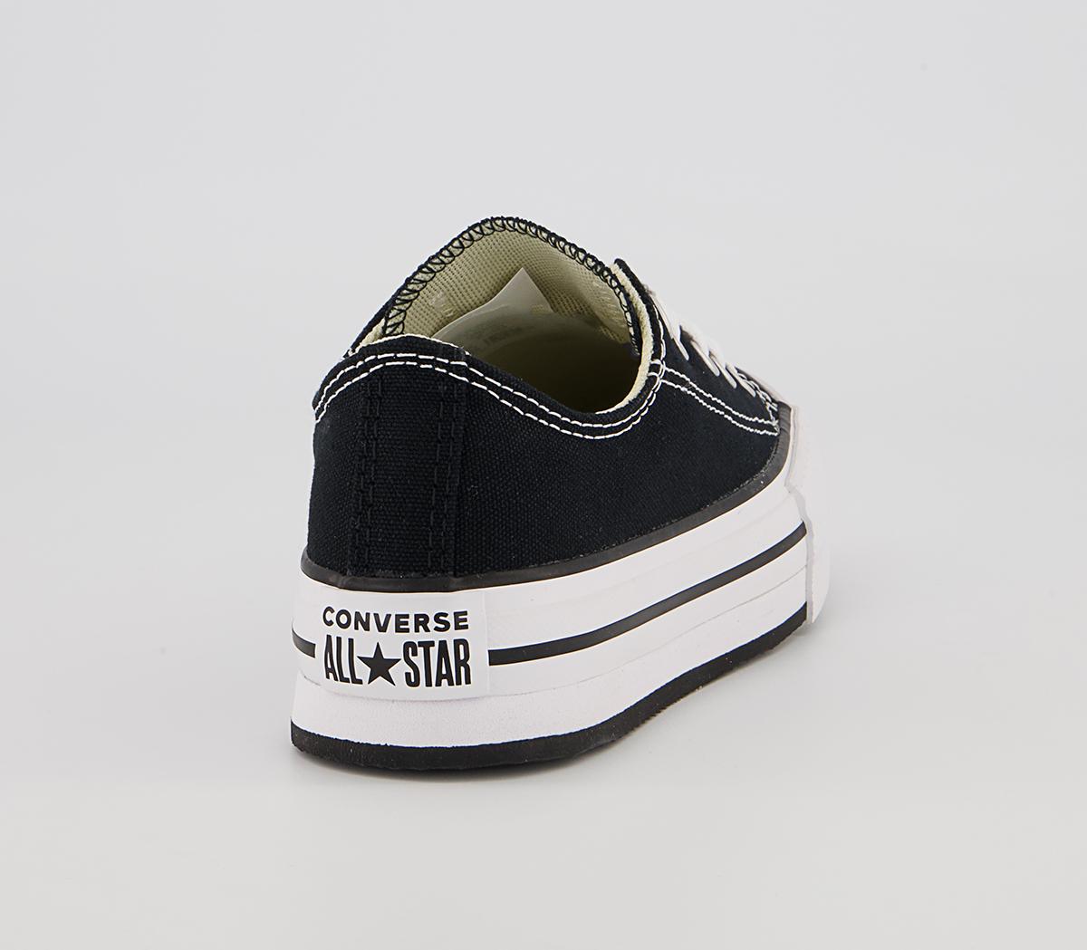 Converse All Star Eva Lift Low Youth Trainers Converse All Star Eva Lift Low Youth Trainers Black White