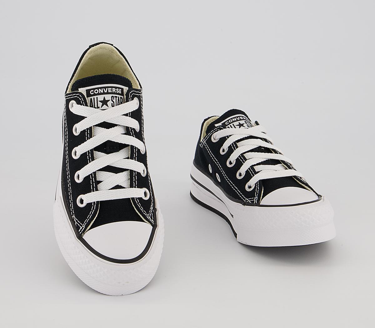 Converse All Star Eva Lift Low Youth Trainers Black White - Unisex