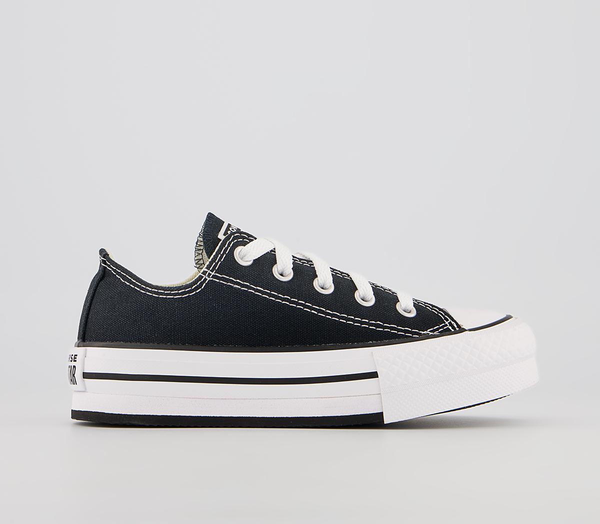 Kids All Star Eva Lift Low Trainers Black White Synthetic