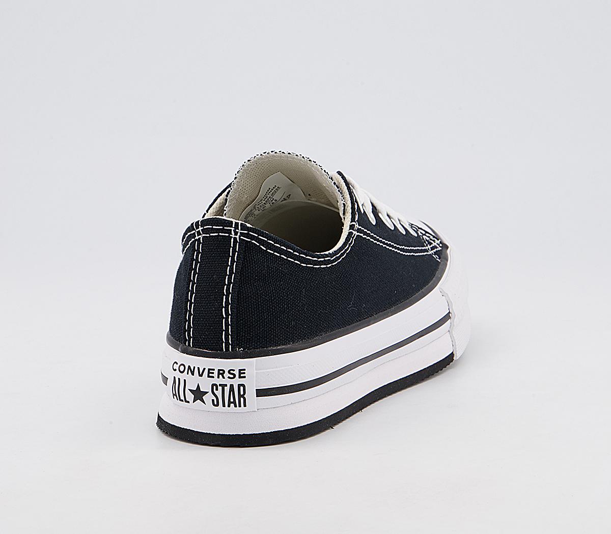 Converse All Star Eva Lift Low Platform Youth Trainers Converse All Star Eva Lift Low Platform Youth Trainers Black Natural Ivory White