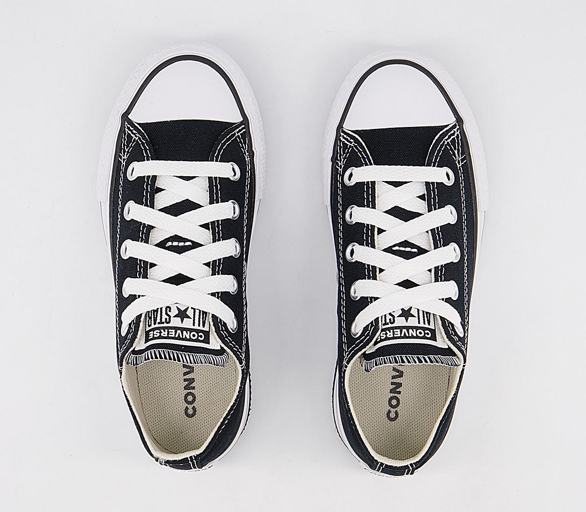 Converse All Star Eva Lift Low Platform Youth Trainers Converse All Star Eva Lift Low Platform Youth Trainers Black Natural Ivory White