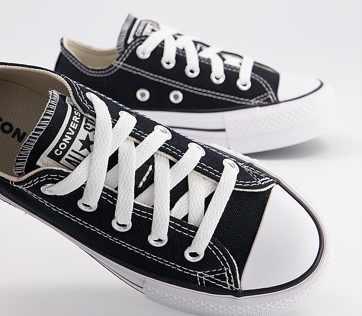 Converse All Star Eva Lift Low Platform Youth Trainers Converse All Star Eva Lift Low Platform Youth Trainers Black Natural Ivory White