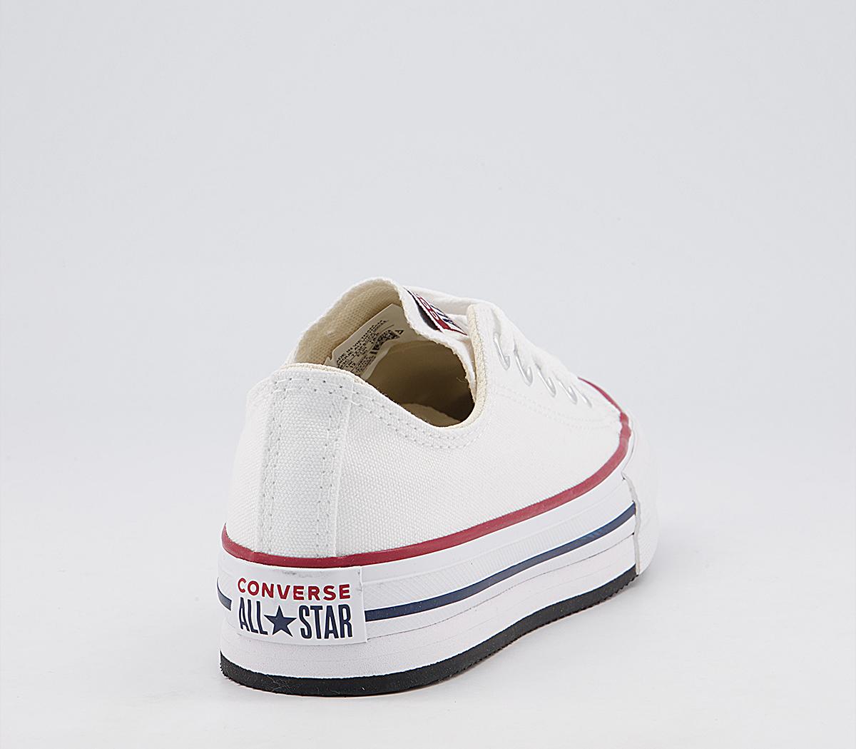 ConverseAll Star Eva Lift Low Platform Youth TrainersWhite Garnet Midnight Navy