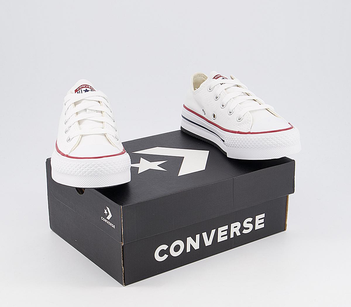 ConverseAll Star Eva Lift Low Platform Youth TrainersWhite Garnet Midnight Navy