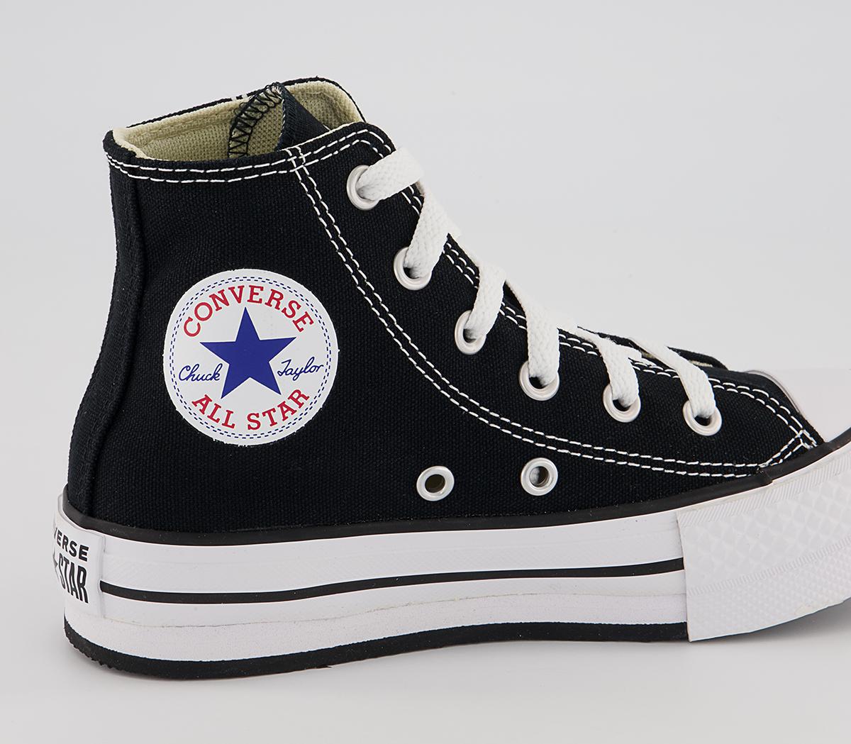 ConverseAll Star Eva Lift Hi Youth Platform TrainersBlack White