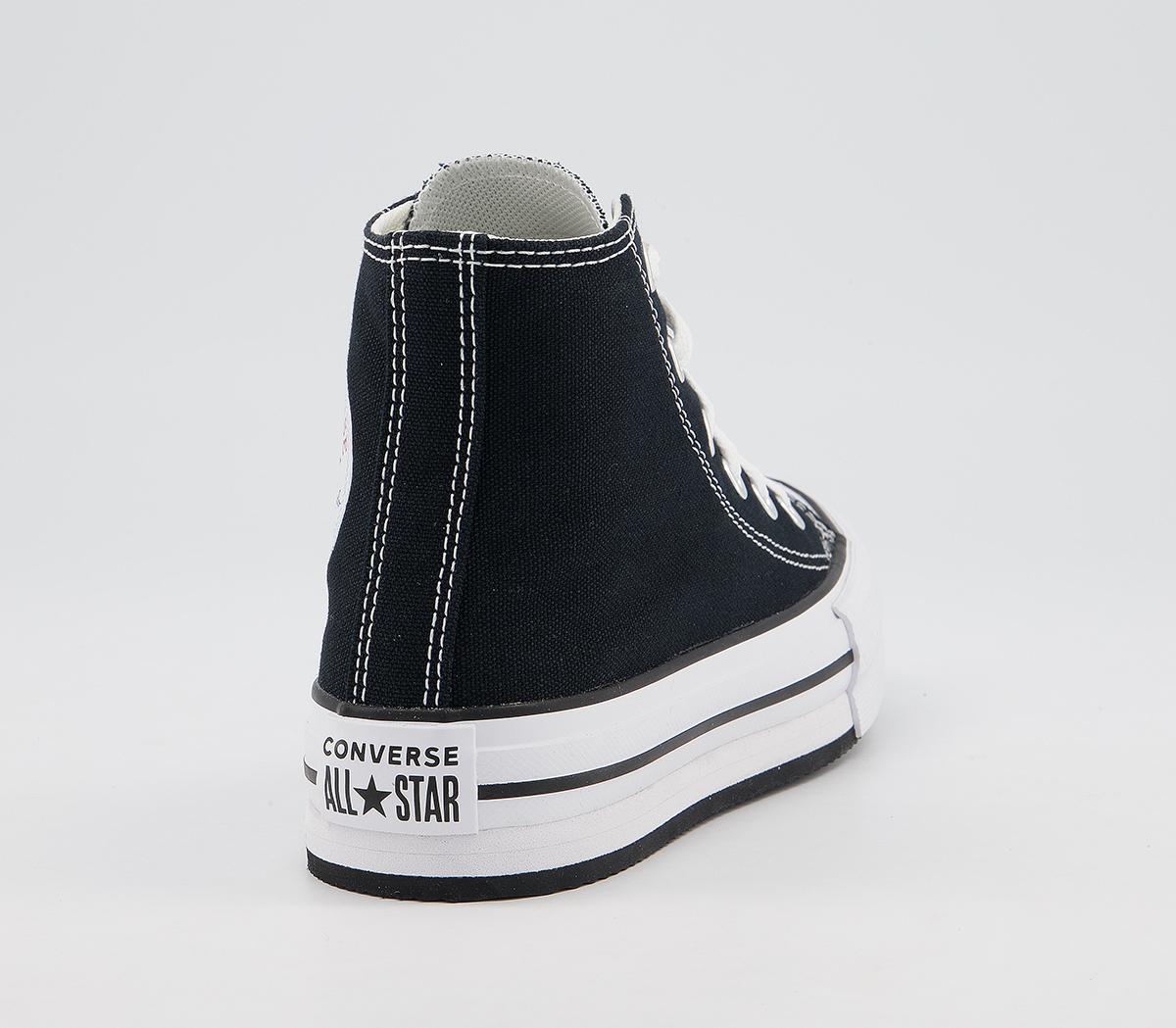 Converse All Star Eva Lift Hi Platform Youth Trainers Converse All Star Eva Lift Hi Platform Youth Trainers Black White Black
