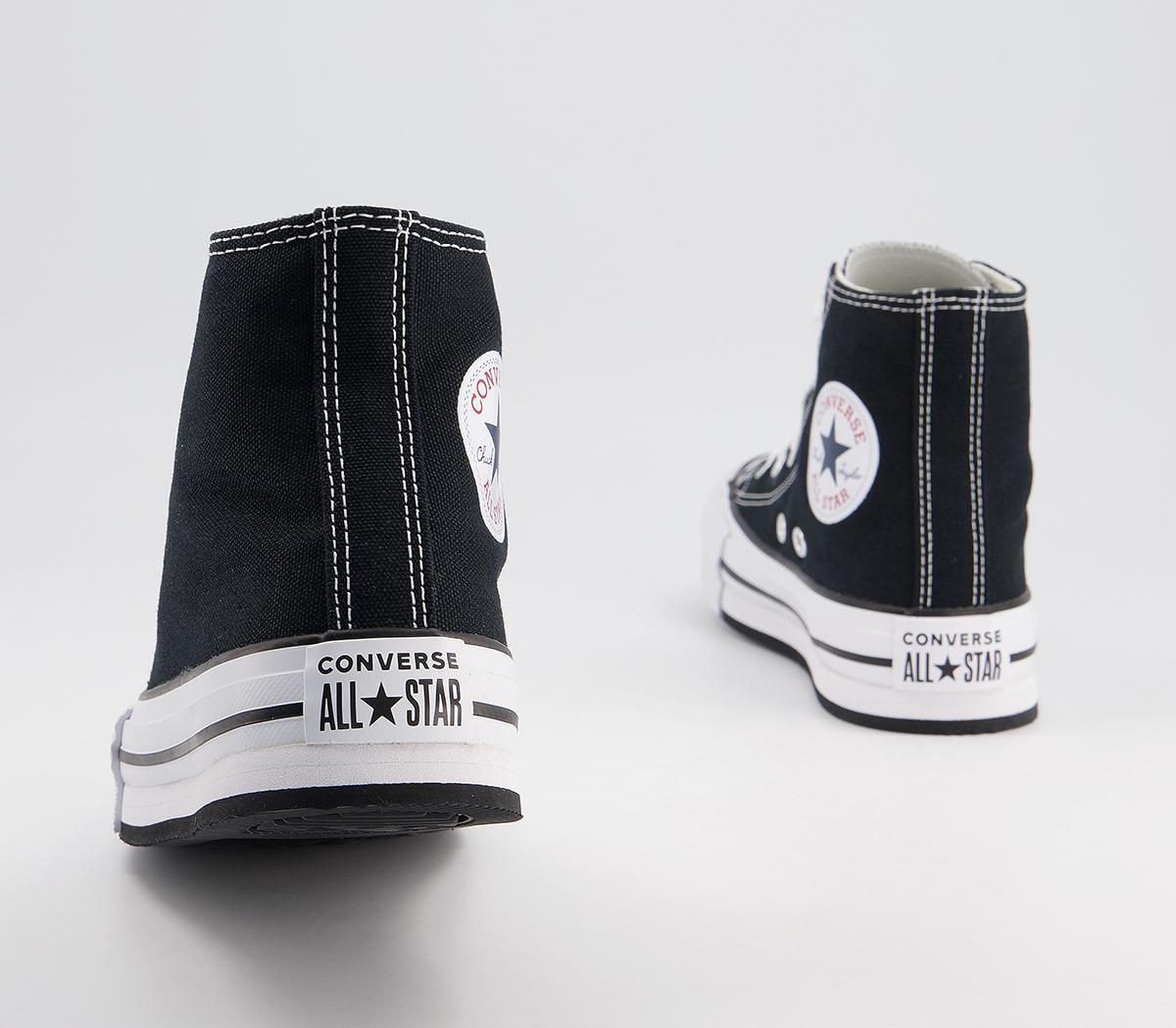 Converse All Star Eva Lift Hi Platform Youth Trainers Converse All Star Eva Lift Hi Platform Youth Trainers Black White Black