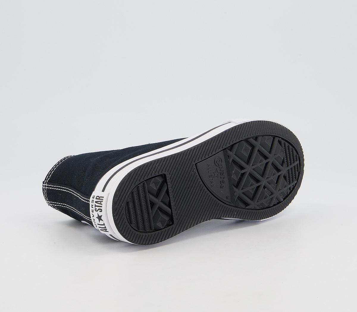 Converse All Star Eva Lift Hi Platform Youth Trainers Converse All Star Eva Lift Hi Platform Youth Trainers Black White Black