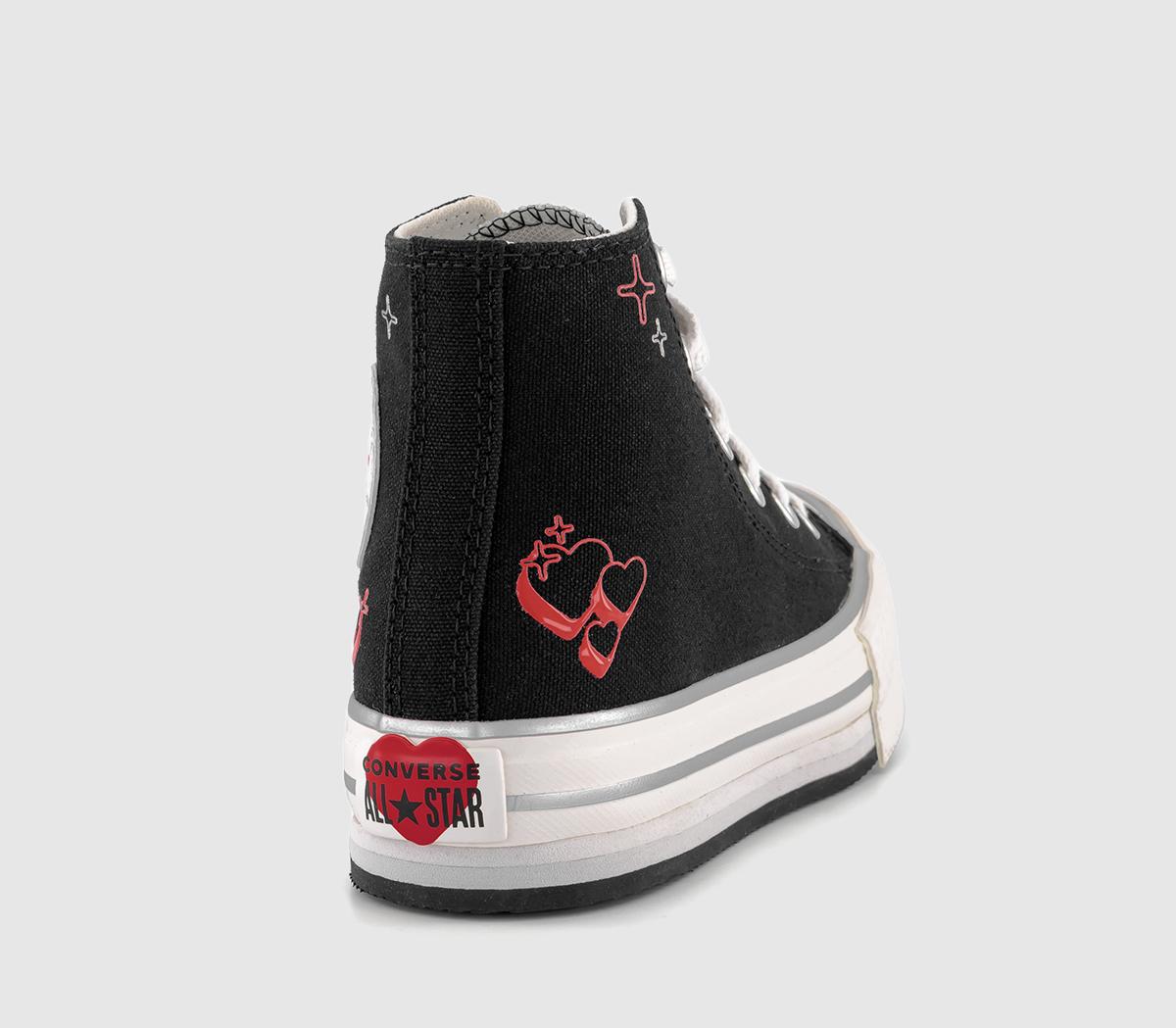 ConverseAll Star Eva Lift Hi Youth Trainers ConverseAll Star Eva Lift Hi Youth TrainersBlack Vinvage White Heart