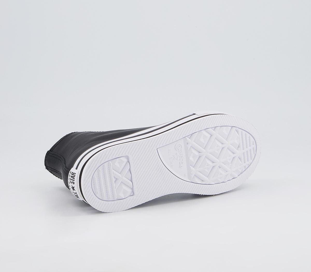Converse All Star Eva Lift Hi Platform Youth Trainers Converse All Star Eva Lift Hi Platform Youth Trainers Black White Black Leather