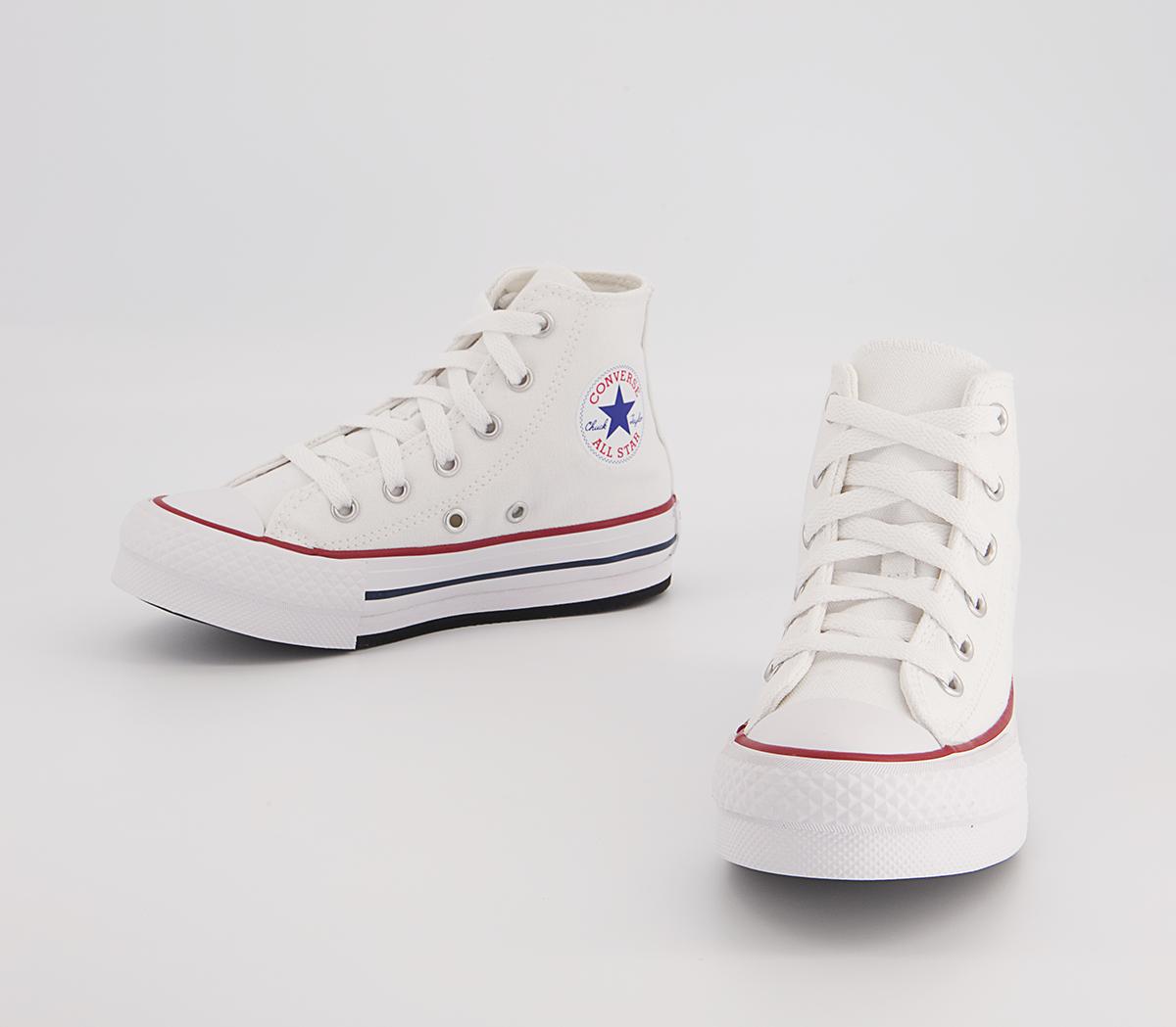 Converse All Star Eva Lift Hi Youth Trainers White Black - Unisex