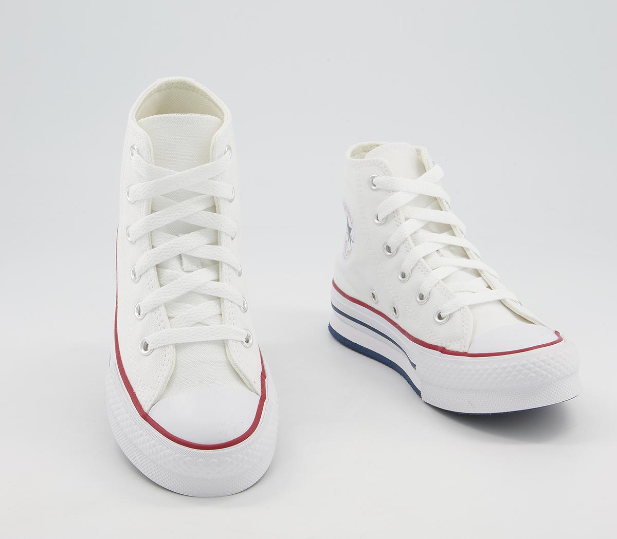 Converse All Star Eva Lift Hi Platform Youth Trainers Converse All Star Eva Lift Hi Platform Youth Trainers White Garnet Midnight Navy